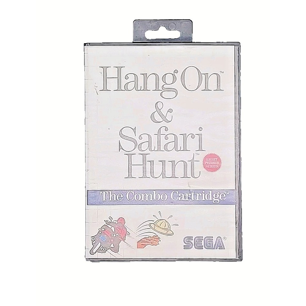 Hang-On‎ / Safari Hunt Sega Master System EC Vintage Video Game w/ books, poster